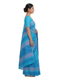 Pradip Fabrics Women's Floral Print Cotton Blend Tant Saree