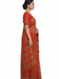 Pradip Fabrics Women's Floral Print Cotton Blend Tant Saree