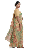 Pradip Fabrics Women's Floral Print Cotton Blend Tant Saree