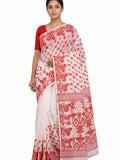 Pradip Fabrics Women's Traditional Handloom Jamdani Tant Saree