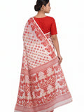 Pradip Fabrics Women's Traditional Handloom Jamdani Tant Saree