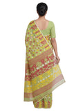 Pradip Fabrics Women's Traditional Handloom Jamdani Tant Saree