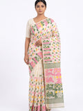 Pradip Fabrics Women's Traditional Handloom Jamdani Tant Saree