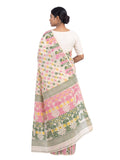 Pradip Fabrics Women's Traditional Handloom Jamdani Tant Saree