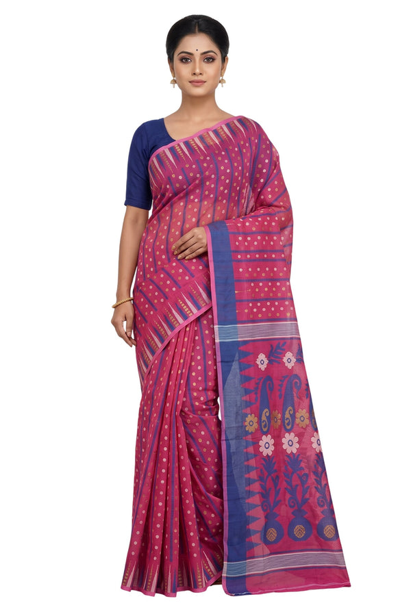 Pradip Fabrics Ethnic Women's Tant Jamdani Saree