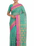 Pradip Fabrics Ethnic Women's and Girl's Jamdani Wedding Party Handloom saree