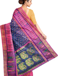 Pradip Fabrics Applique Tant Silk Blend Saree 