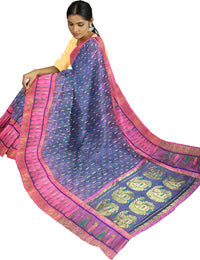 Pradip Fabrics Applique Tant Silk Blend Saree 