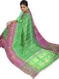 Pradip Fabrics Applique Tant Silk Blend Saree 