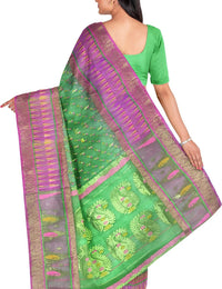 Pradip Fabrics Applique Tant Silk Blend Saree 