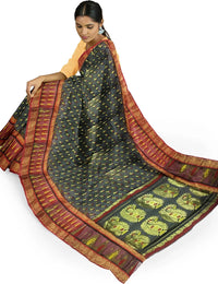 Pradip Fabrics Applique Tant Silk Blend Saree 