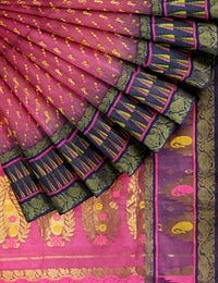 Pradip Fabrics Applique Tant Silk Blend Saree 