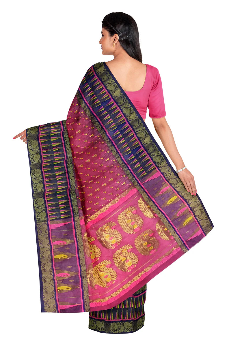 Pradip Fabrics Applique Tant Silk Blend Saree 