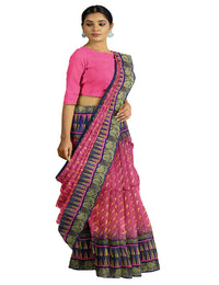 Pradip Fabrics Applique Tant Silk Blend Saree 