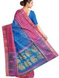 Pradip Fabrics Applique Tant Silk Blend Saree 