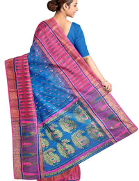 Pradip Fabrics Applique Tant Silk Blend Saree 