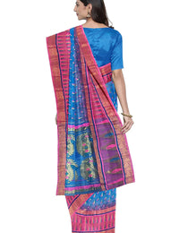 Pradip Fabrics Applique Tant Silk Blend Saree 