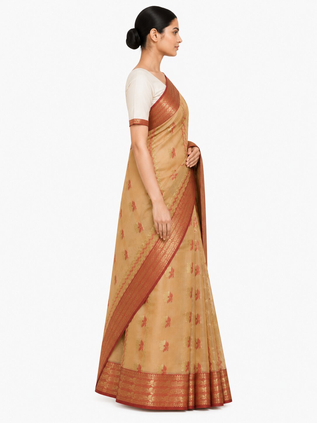 Pradip Fabrics Ethnic Women's Tant Cotton Saree