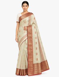 Pradip Fabrics Ethnic Women's Tant Cotton Saree