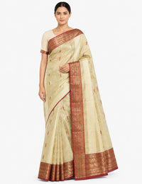 Pradip Fabrics Ethnic Women's Tant Cotton Saree