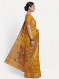 Pradip Fabrics Woven Tant Silk Blend Saree