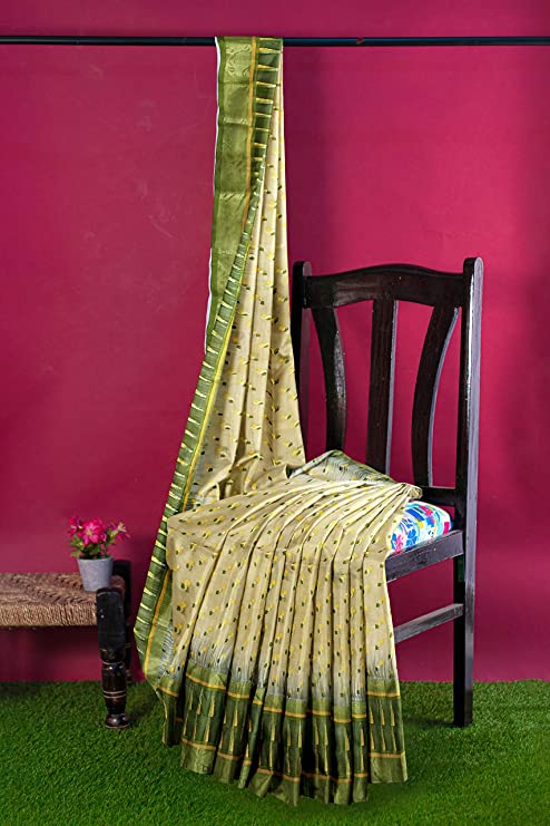 Pradip Fabrics Ethnic Women's Tant Jamdani Saree