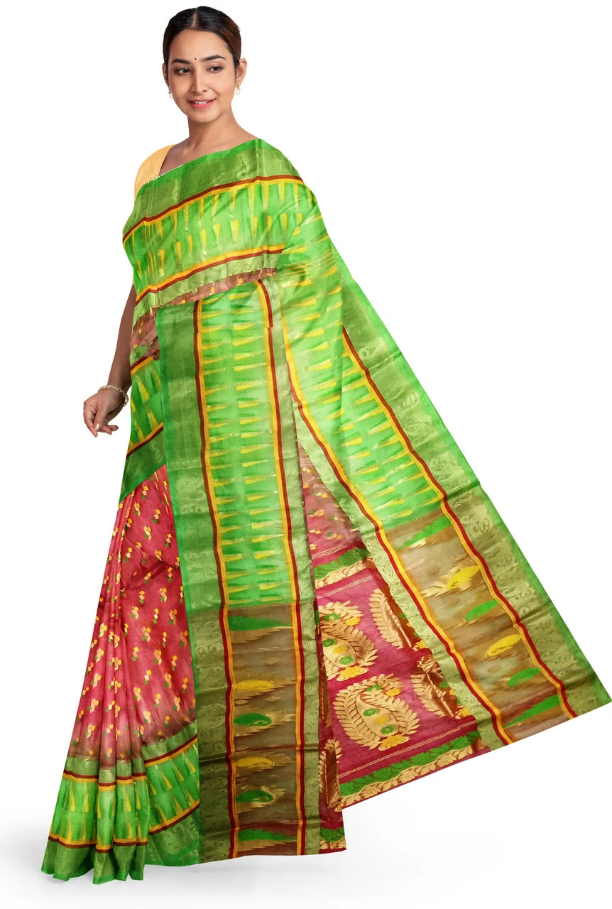 Pradip Fabrics Ethnic Women's Tant Jamdani Saree