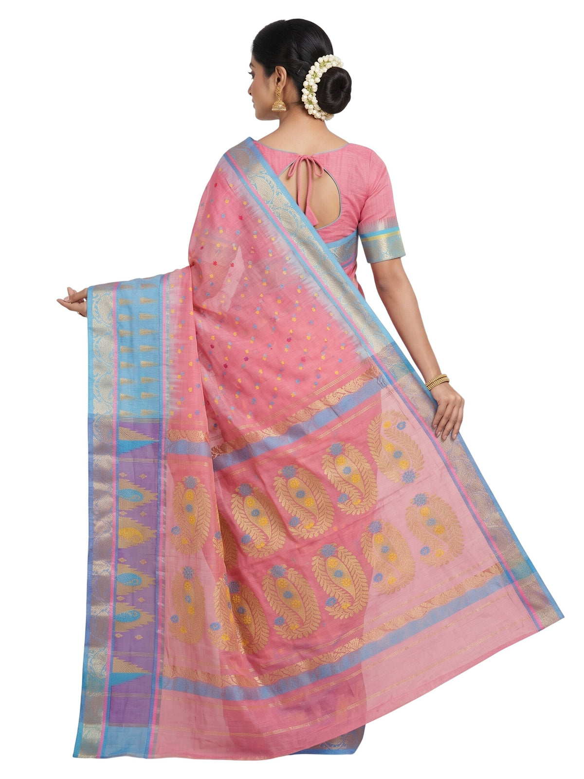 Pradip Fabrics Ethnic Women's Tant Jamdani Saree