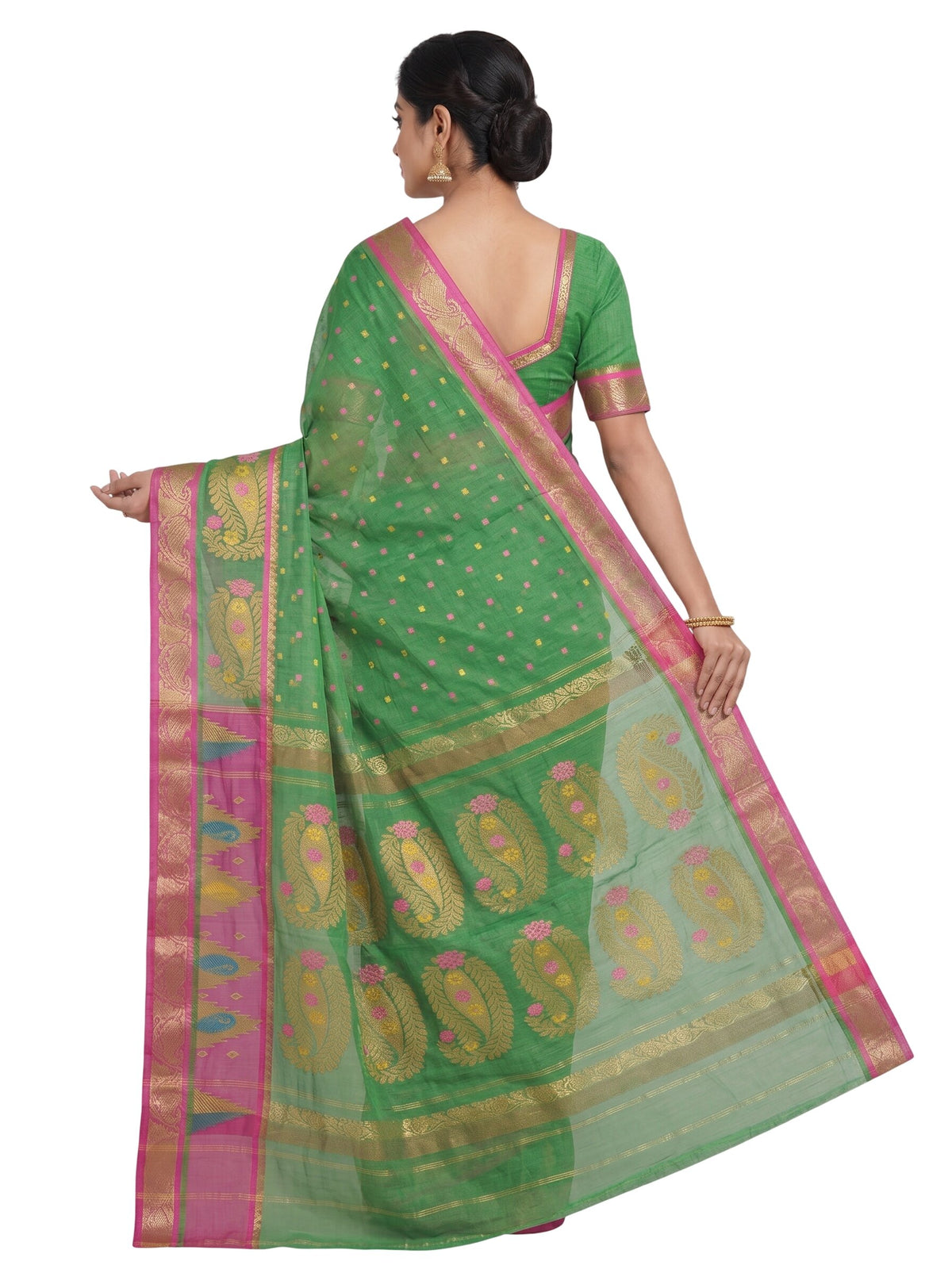 Pradip Fabrics Ethnic Women's Tant Jamdani Saree