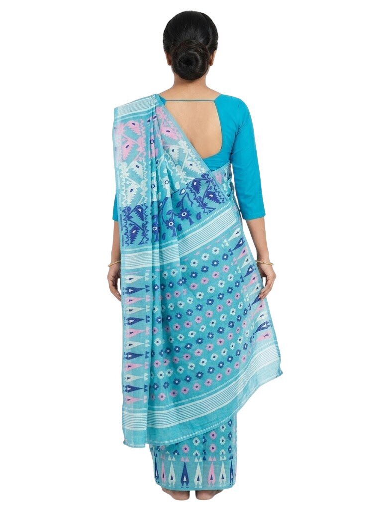 Pradip Fabrics Ethnic Women's All Over Tant Jamdani Saree 