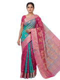Pradip Fabrics Woven Tant Silk Blend Saree