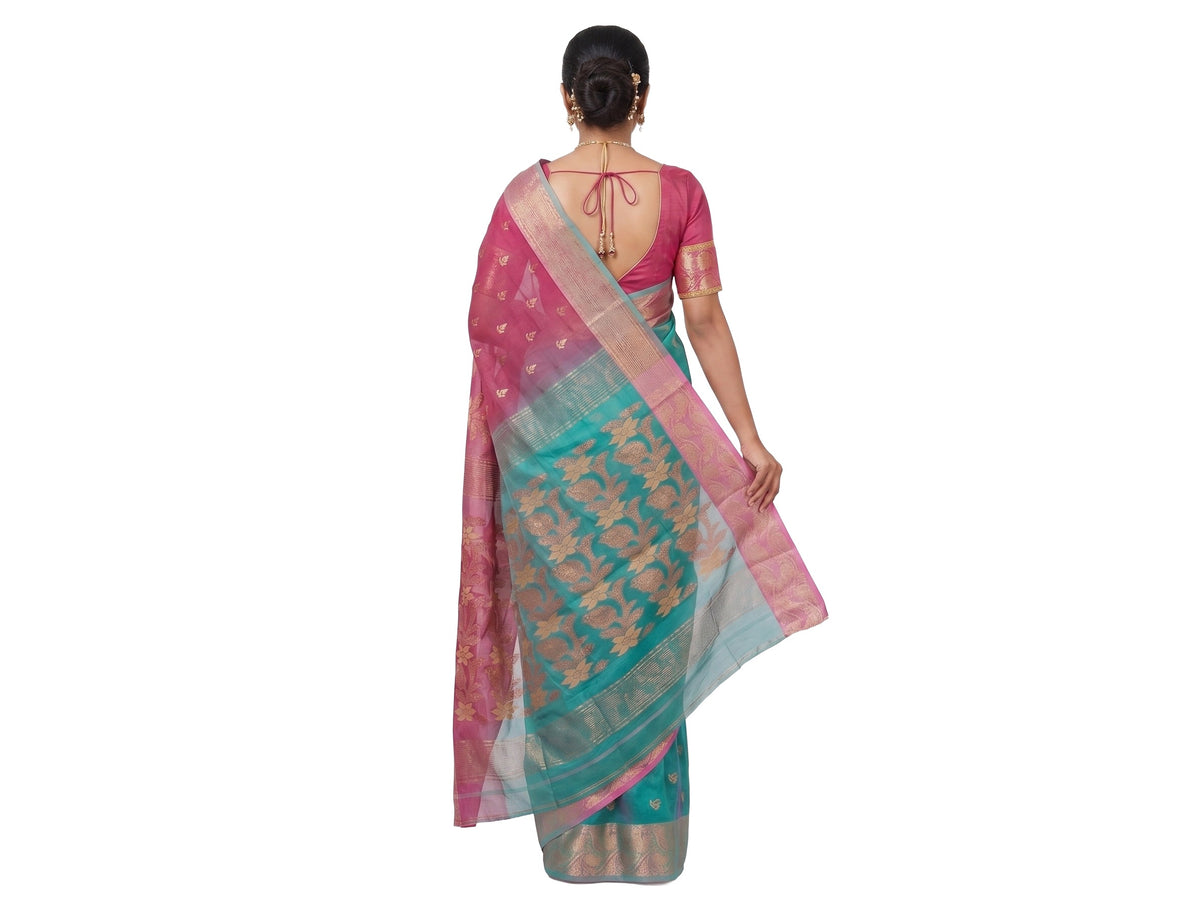 Pradip Fabrics Woven Tant Silk Blend Saree