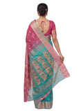 Pradip Fabrics Woven Tant Silk Blend Saree