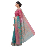 Pradip Fabrics Woven Tant Silk Blend Saree