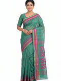 Pradip Fabrics Ethnic Women's Tant Jamdani Saree