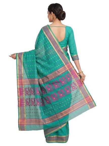 Pradip Fabrics Ethnic Women's Tant Jamdani Saree
