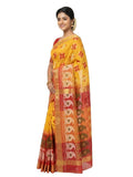 Pradip Fabrics Self Design Tant Silk Blend Saree
