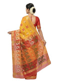 Pradip Fabrics Self Design Tant Silk Blend Saree
