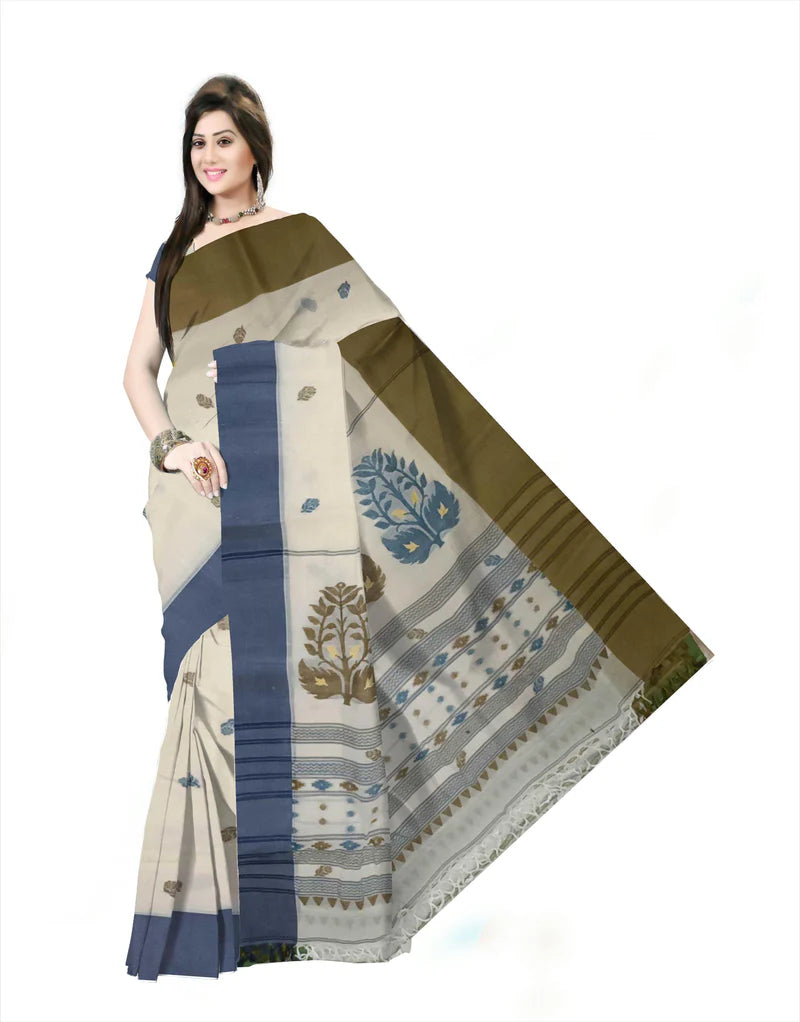 Pradip Fabrics Woven Tant Pure Cotton Saree 