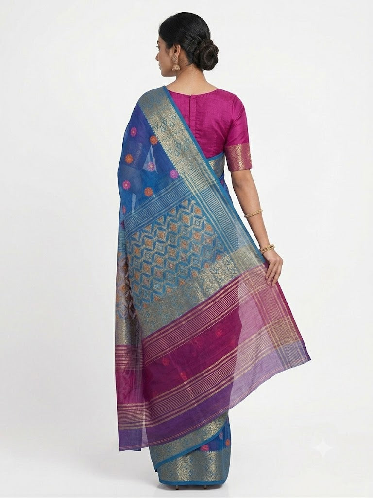 Pradip Fabrics Ethnic Women's Handloom Tant Silk Saree