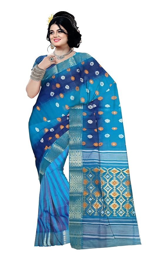 Pradip Fabrics Ethnic Women's Bengal Tant Cotton Silk Saree