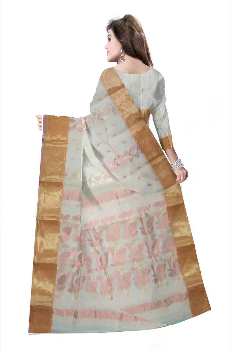 Pradip Fabrics Woven Tant Pure Cotton Saree
