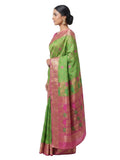 Pradip Fabrics Woven Tant Silk Blend Saree