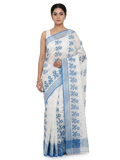 Pradip Fabrics Ethnic Women's Tant Jamdani Saree