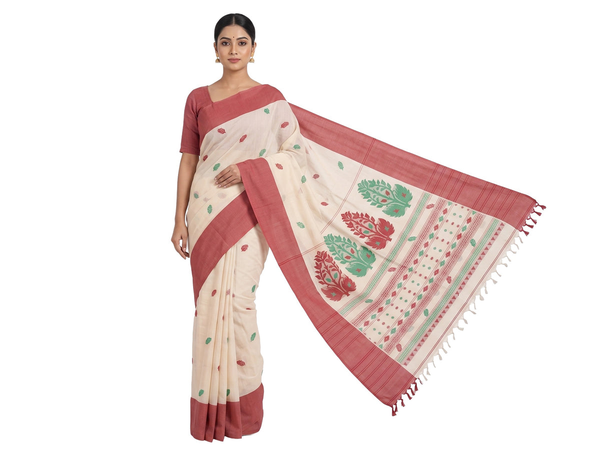 Pradip Fabrics Woven Tant Pure Cotton Saree 