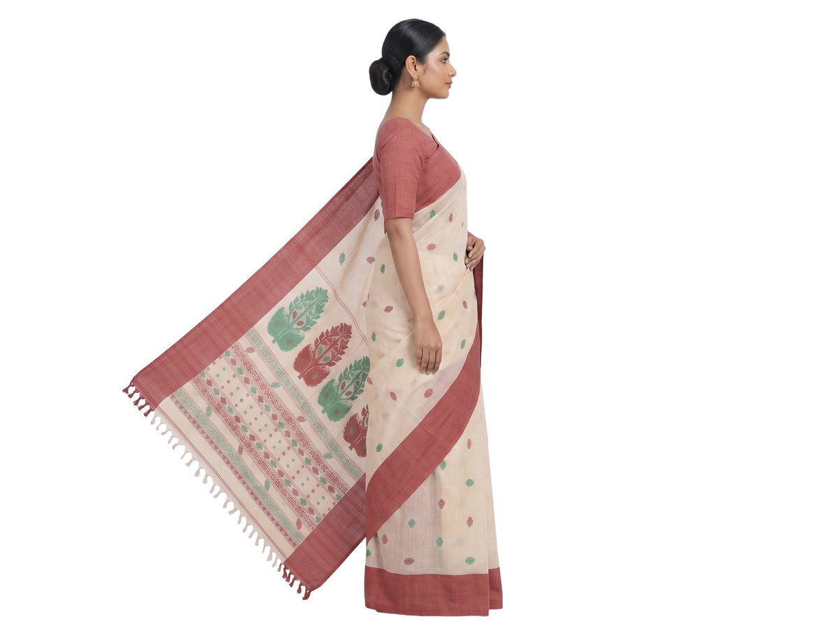 Pradip Fabrics Woven Tant Pure Cotton Saree 