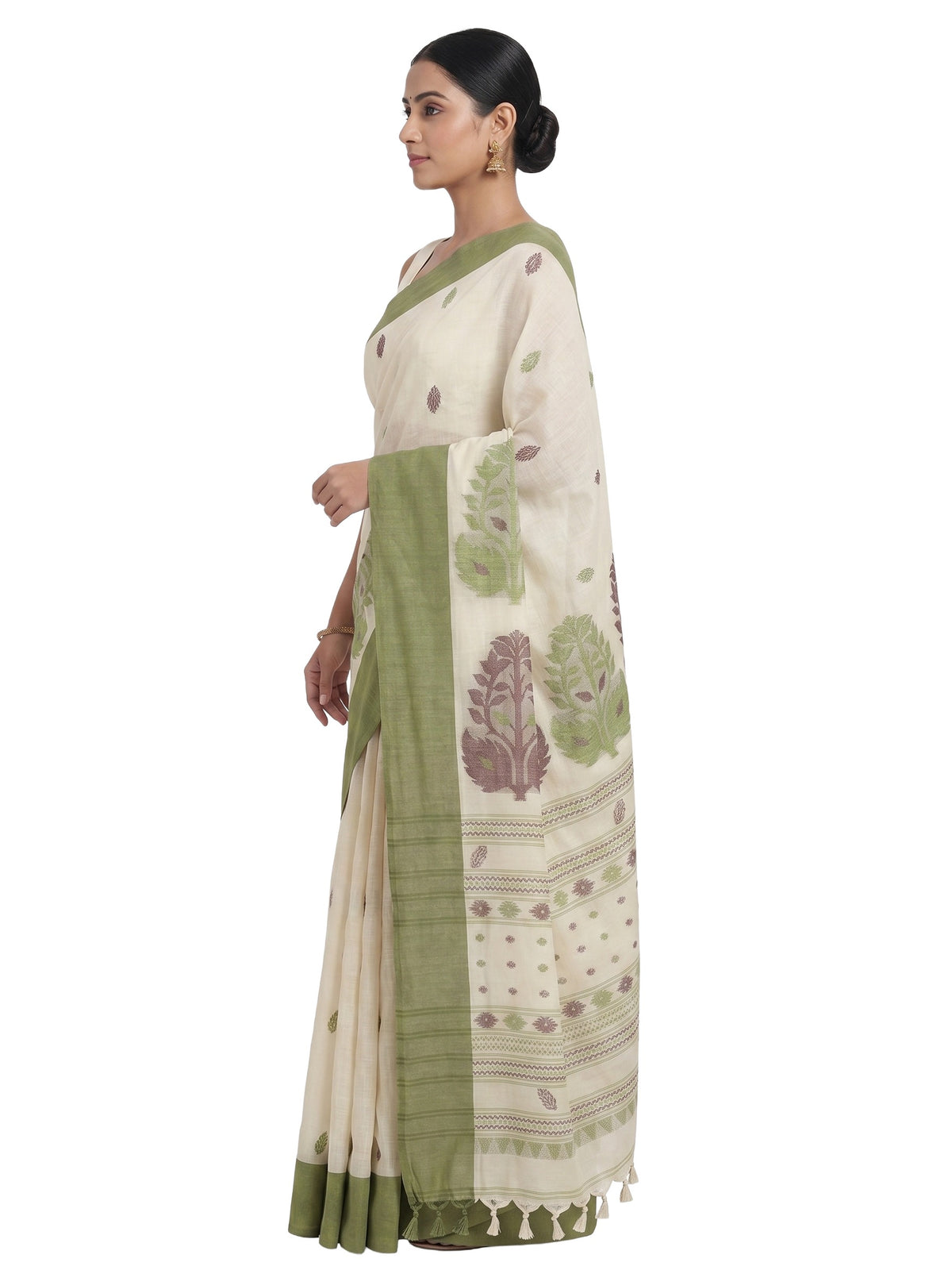 Pradip Fabrics Woven Tant Pure Cotton Saree 