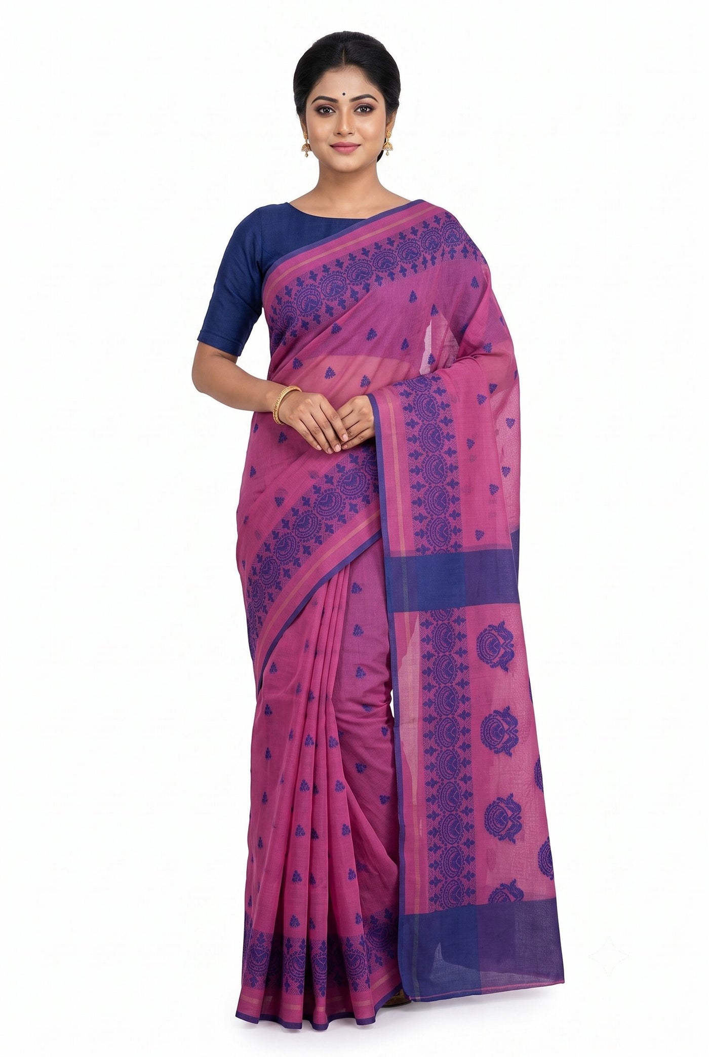 Pradip Fabrics Woven Tant Pure Cotton Saree