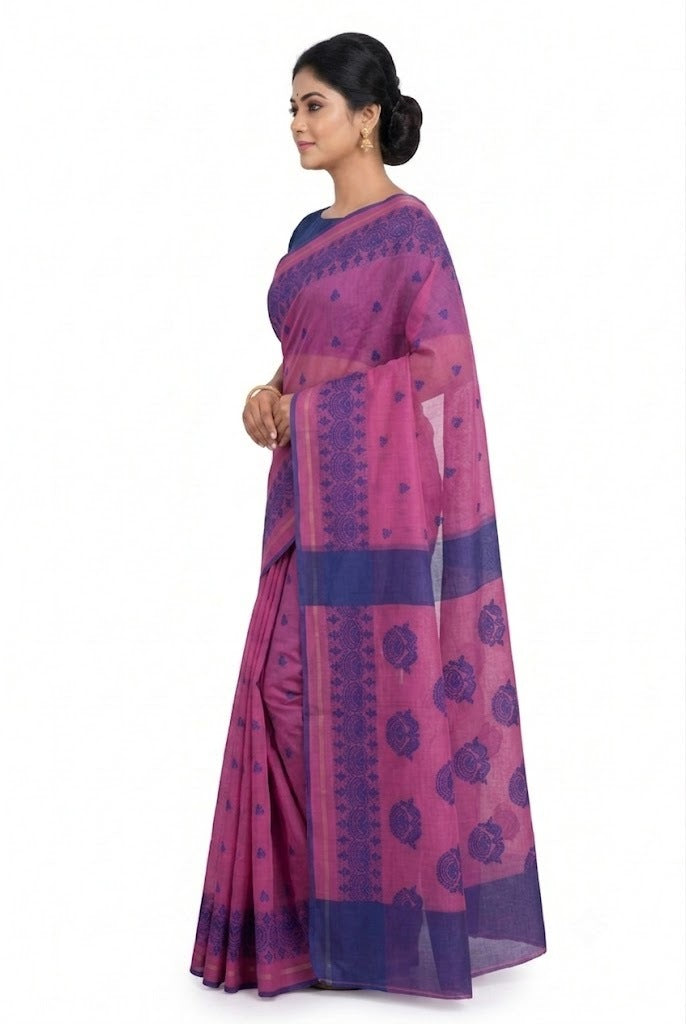 Pradip Fabrics Woven Tant Pure Cotton Saree