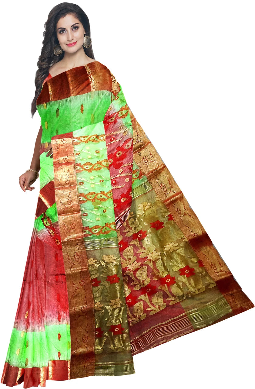 Pradip Fabrics Handloom Tant Baluchuri Saree for Women